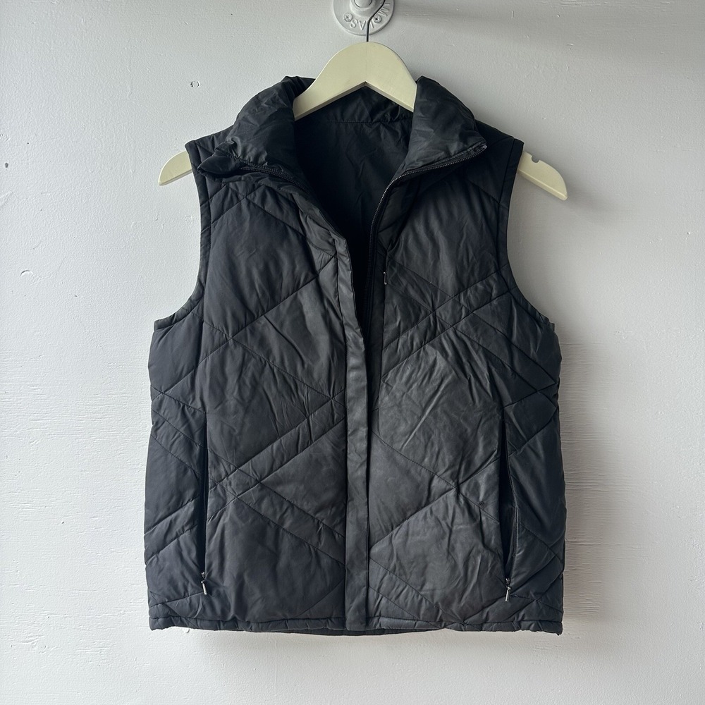 Columbia XCO Quilted Feather Down Reversible Vest Women‎ Size XS Black Full Zip